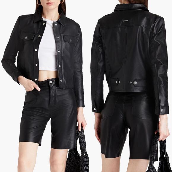 Free People Jackets & Blazers - Deadwood Free People Frankie Insulated Recycled Leather Jacket Shacket Medium